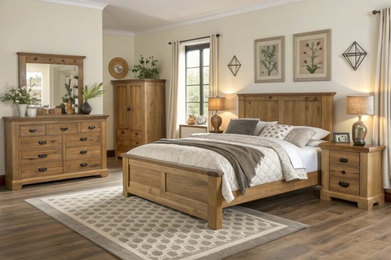solid oak bedroom set