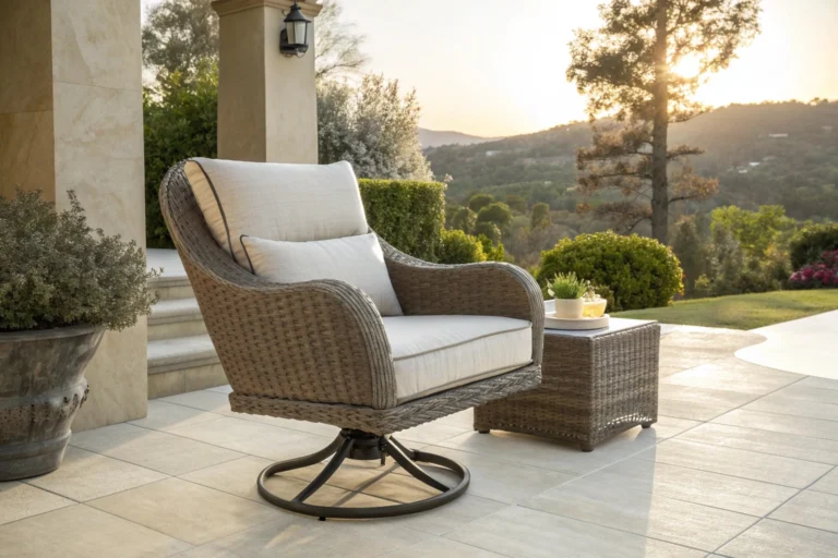 outdoor wicker swivel chairs