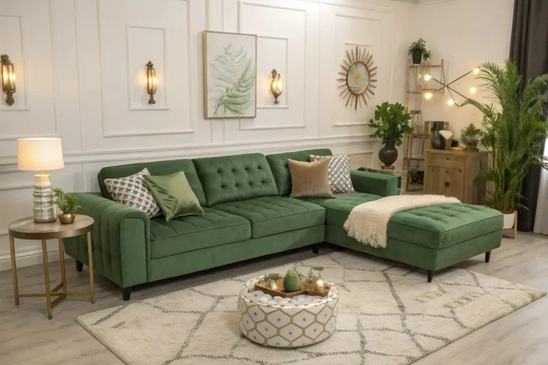 green sectional furniture
