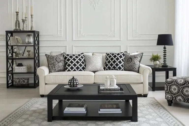 black and white decorative