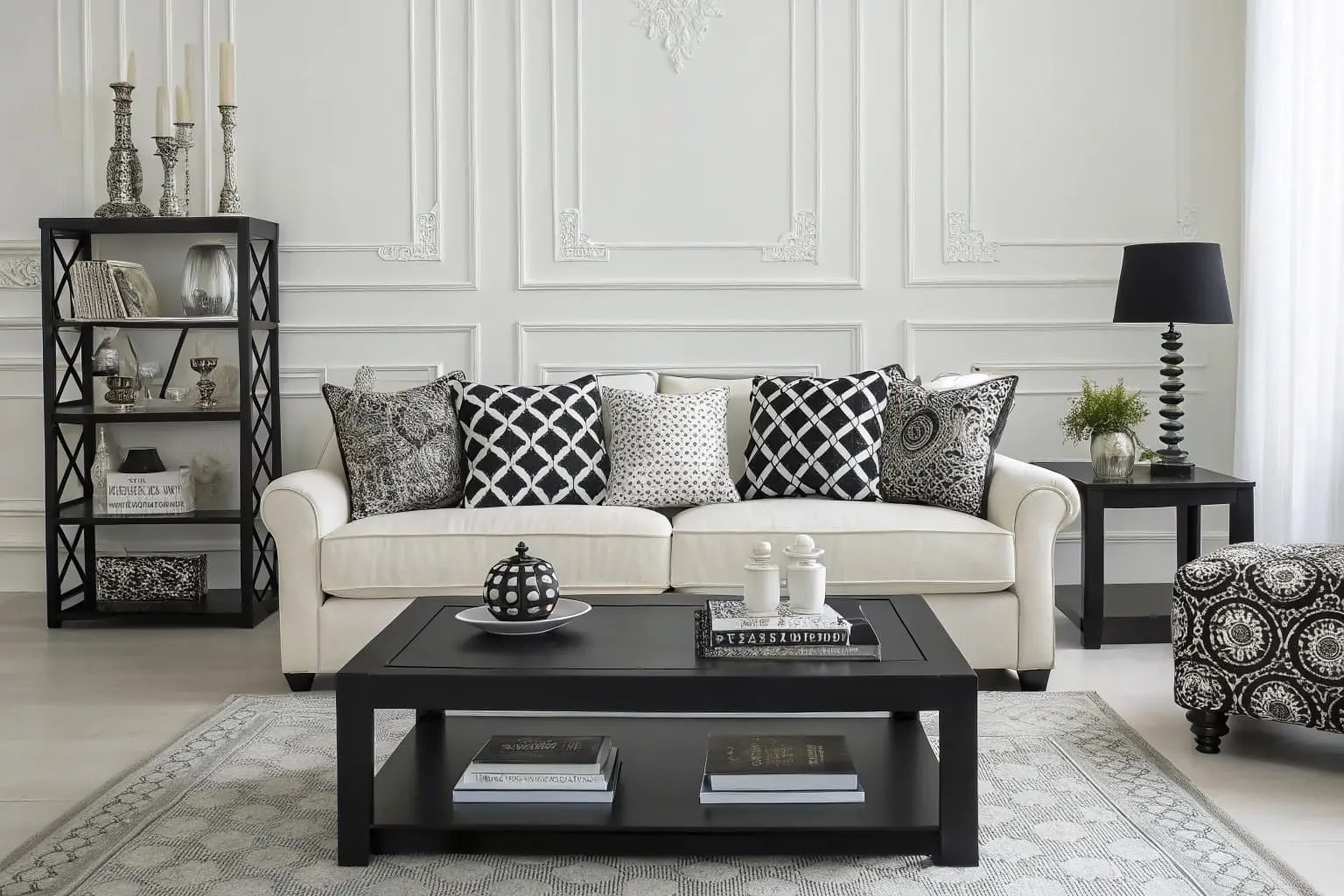 black and white decorative