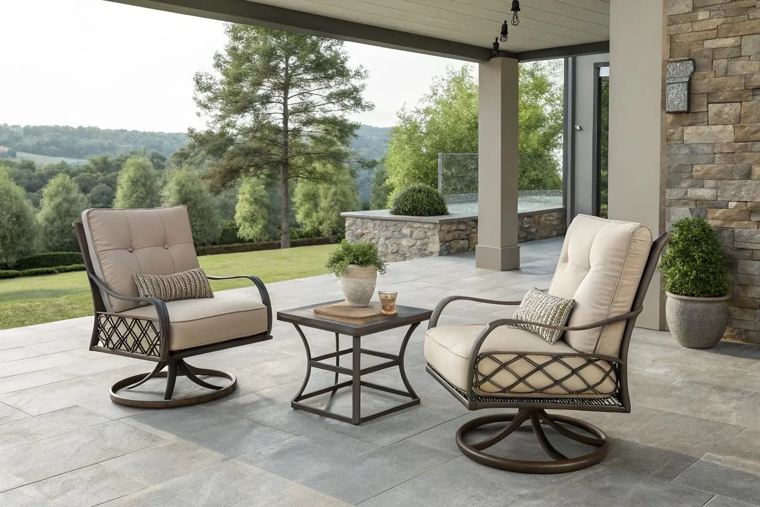 outdoor swivel chairs