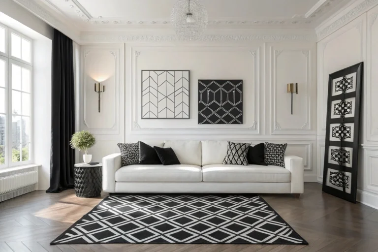 black white home decor