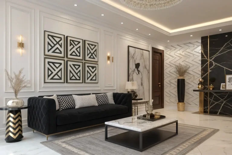 black and white home accents