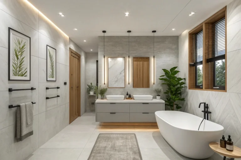 modern bathroom wall decor