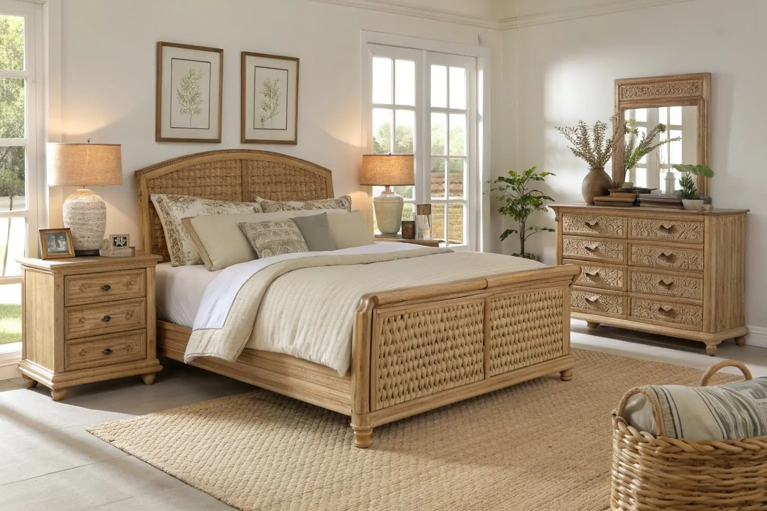 wicker bedroom furniture
