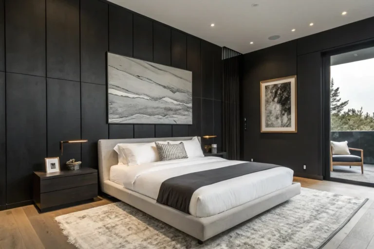decorating in black and white bedroom