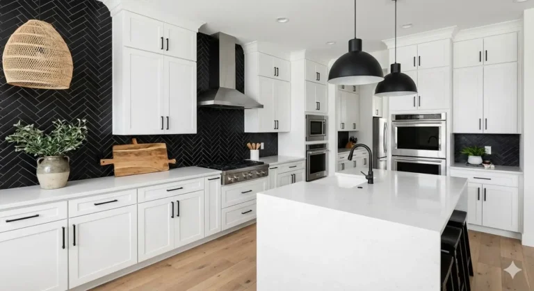 black and white kitchen decor