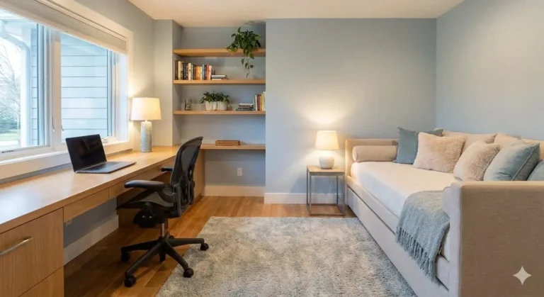 decorating a home office guest room
