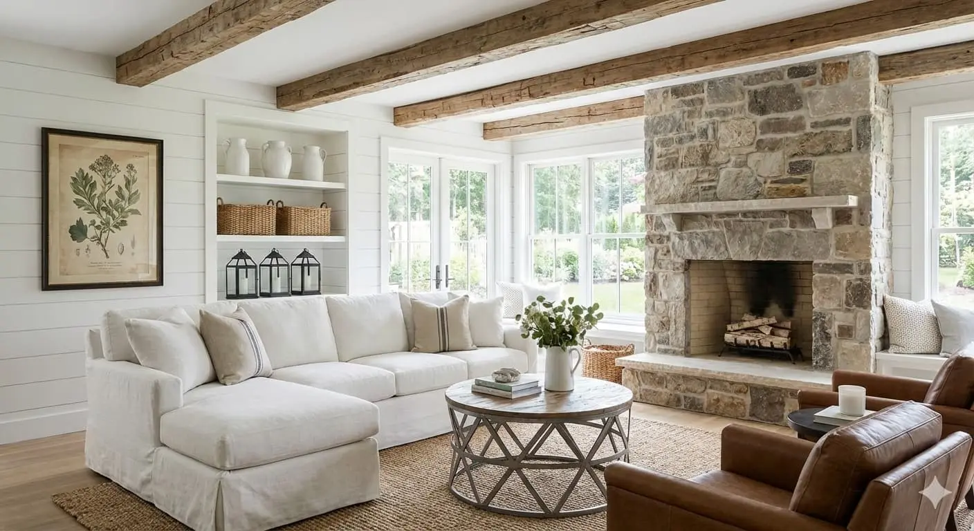 modern farmhouse living room