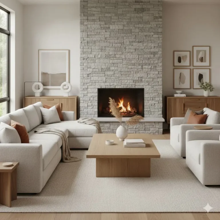 living room arrangements with fireplace