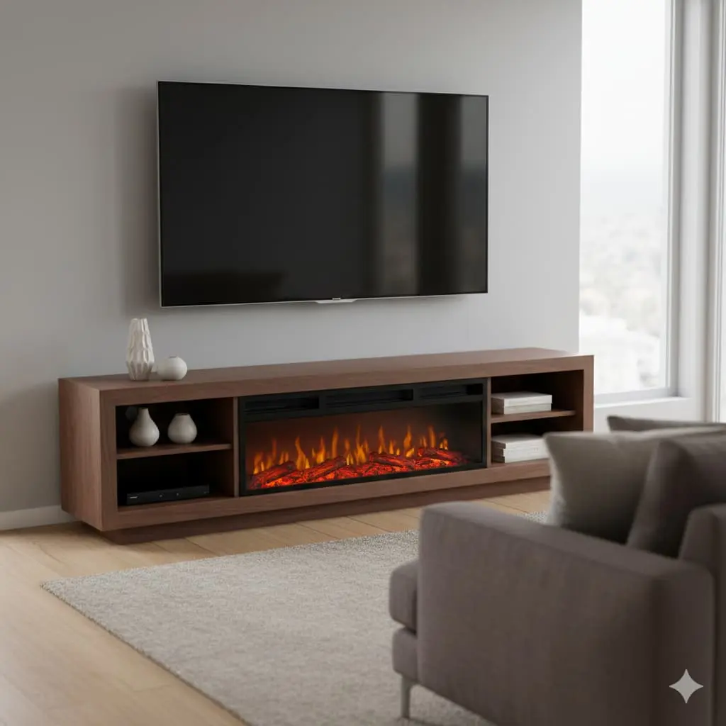 electric fireplace tv stand