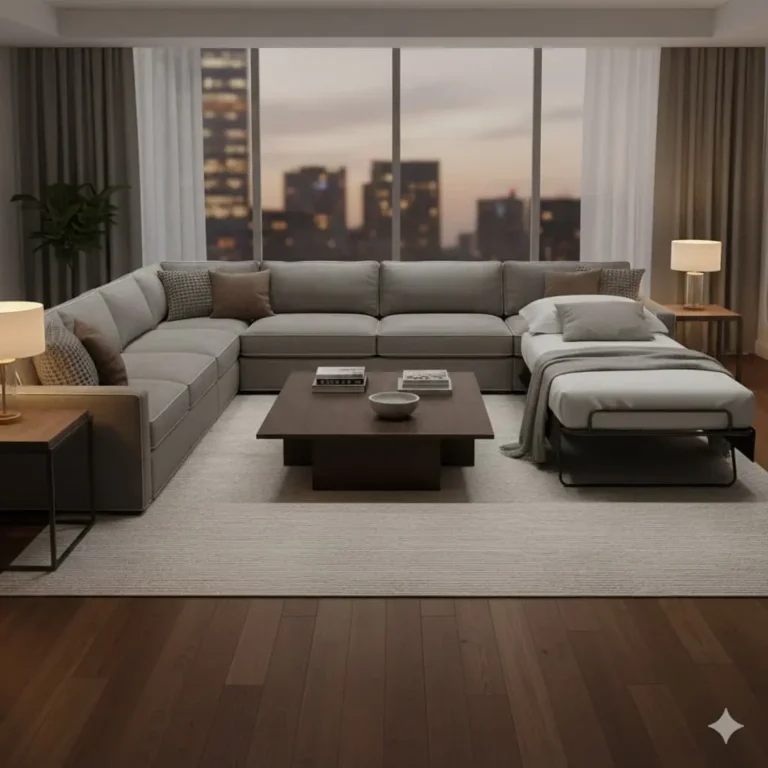 large sectional with pull out bed