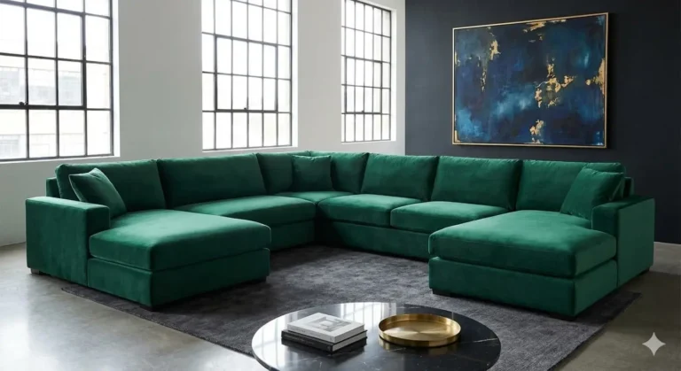 emerald green sectional