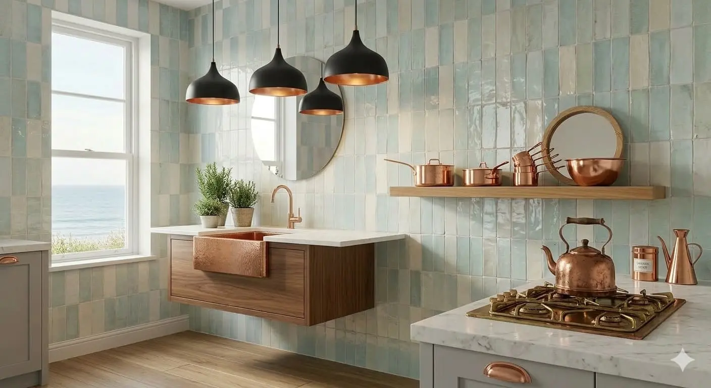 copper kitchen accents