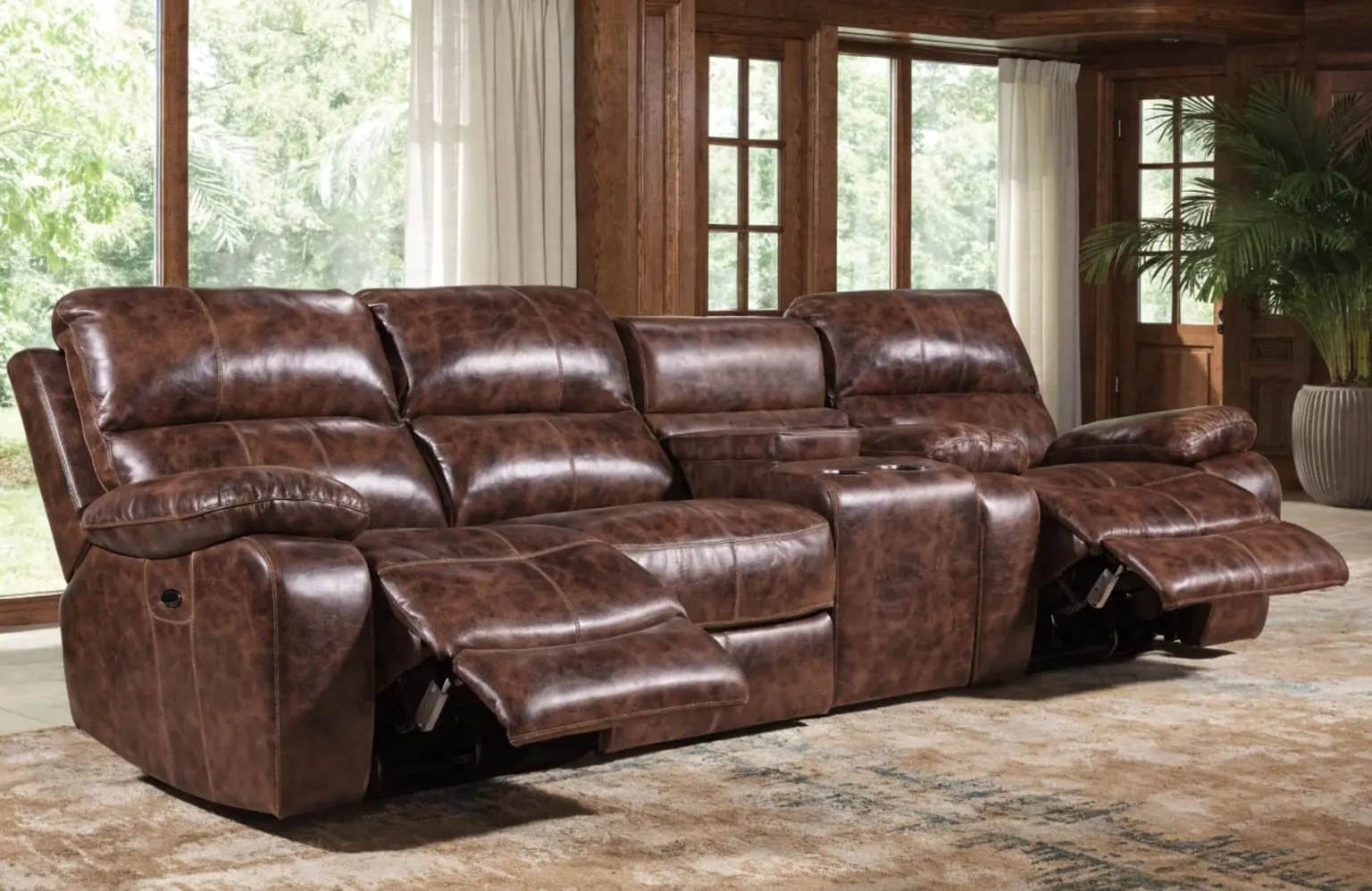 leather reclining couch and loveseat