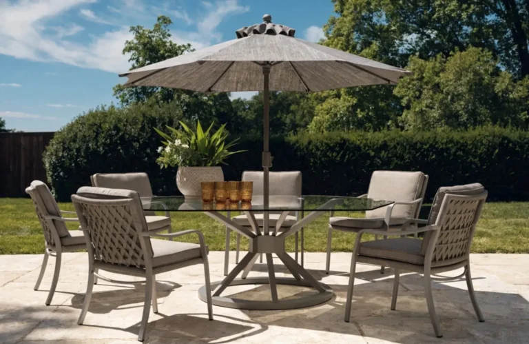 patio furniture set with umbrella