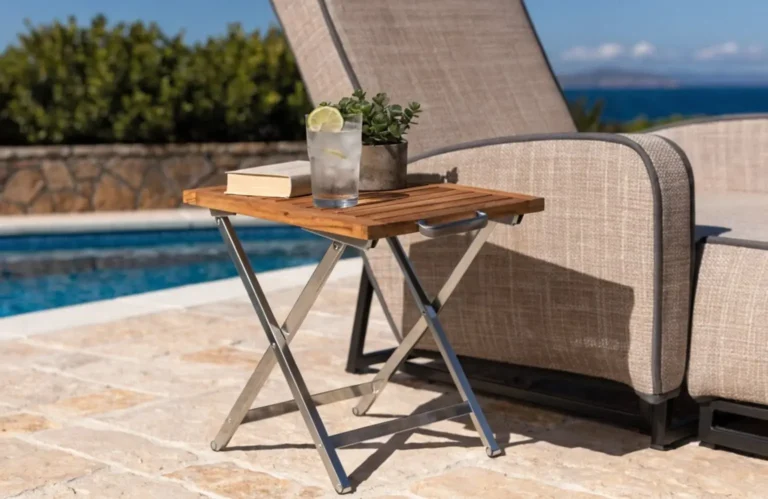 folding outdoor side table