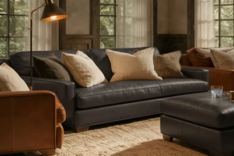 leather lounge sofa