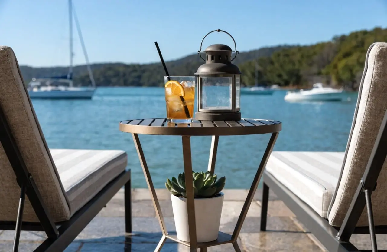 metal outdoor side table